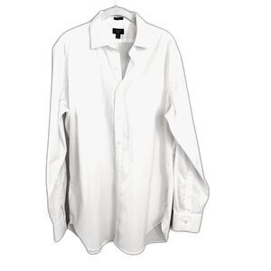 H&M L.O.G.G. Men’s Regular Fit Button Up Shirt Small White Blue Stripe Cotton